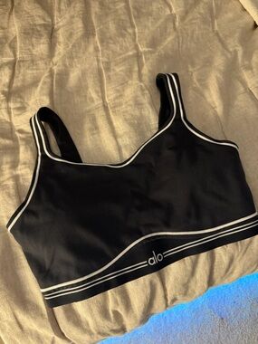 ALO Yoga Kids Black One-Piece with White Trim